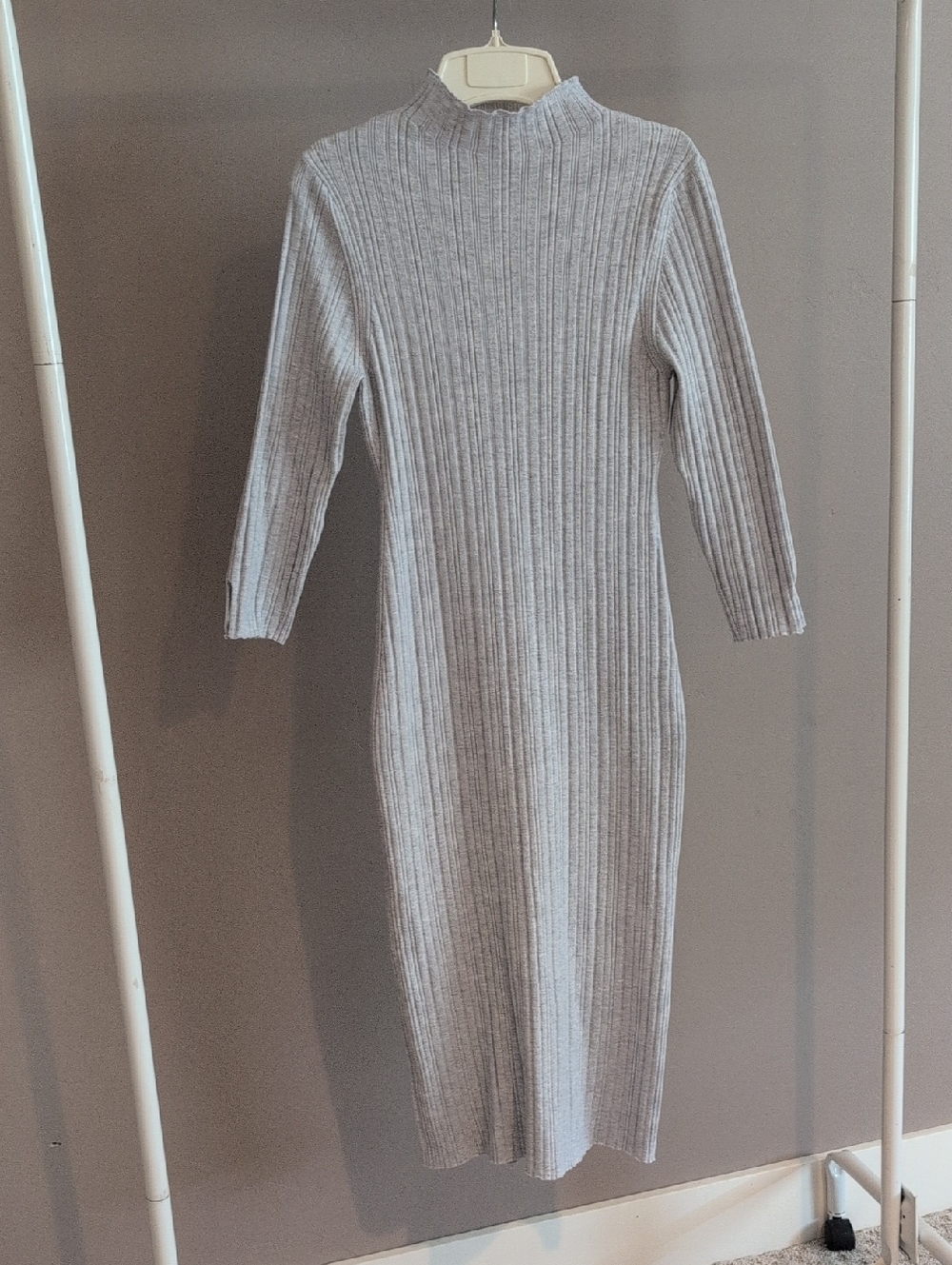 Daily Practice By Anthropologie Long Sleeve Ribbed Dress Medium